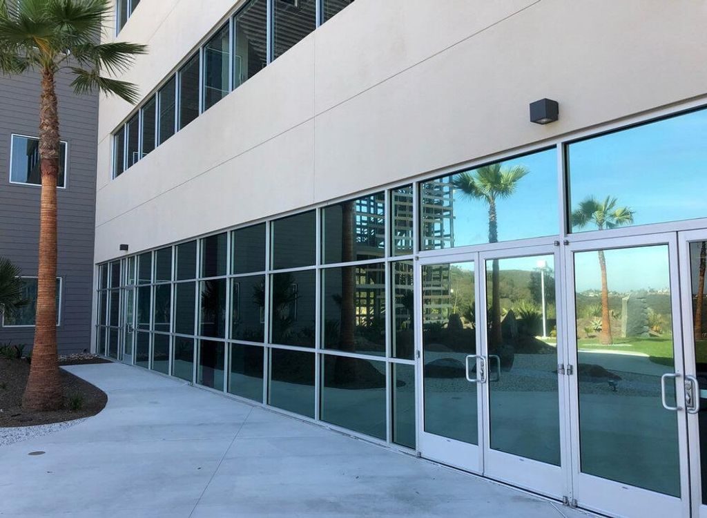 Privacy window film for residential living room